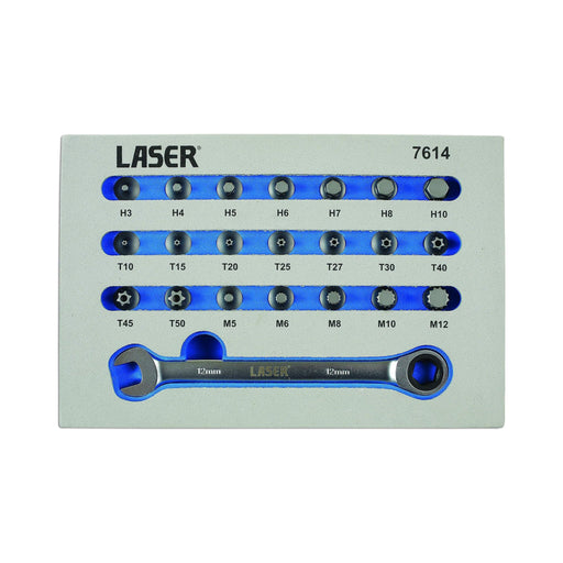 Laser Low Profile Bit Set 22pc 7614 Laser Tools  - Dynamic Drive