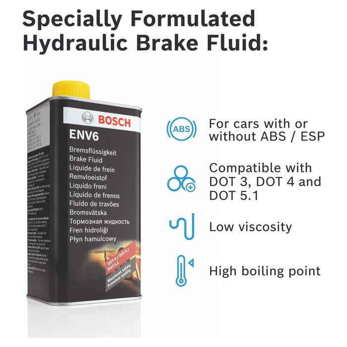 Genuine Bosch Brake Fluid Env6 1 Litre 1987479207