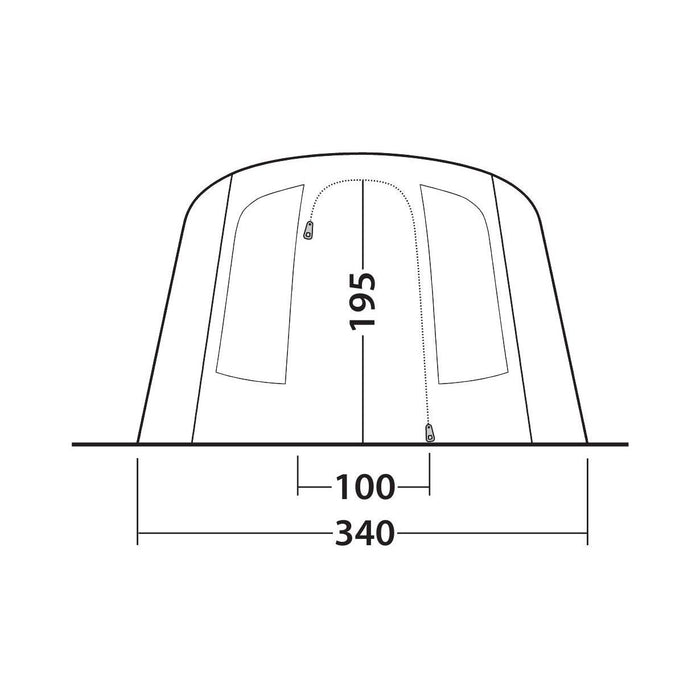 Outwell Stonehill 5 Berth Air Tent Four Room Tunnel Inflatable Tent Outwell  - Dynamic Drive