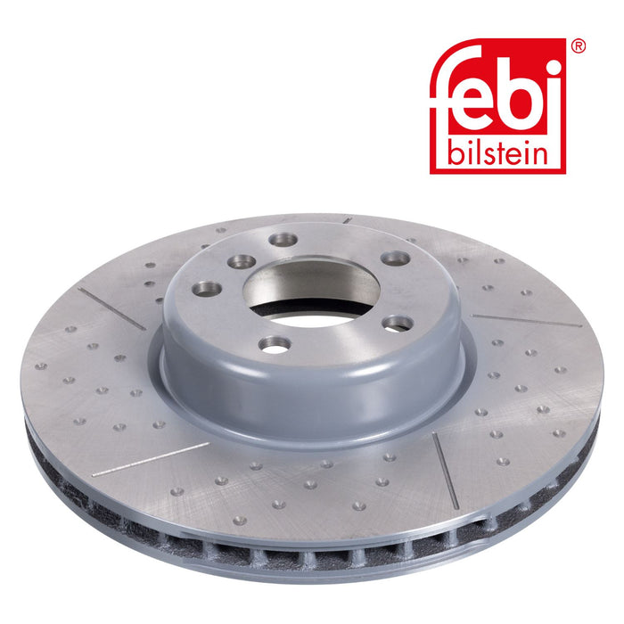 Genuine FEBI Front Brake Discs & Pads Set Drilled dimples for BMW 4 Series