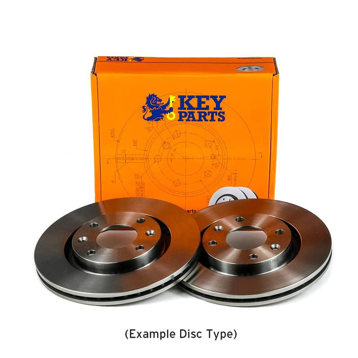 Genuine Key Parts KBD4241 Brake Disc Pair (Front) Key Parts  - Dynamic Drive