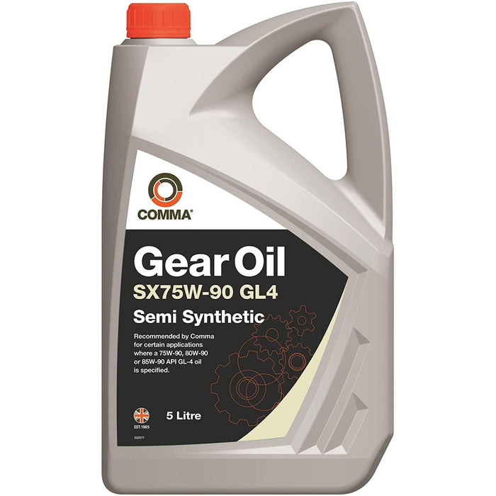 Comma - Gear Oil SX75W-90 GL-4 Semi Synthetic Manual Transmission Fluid 5L