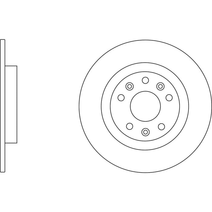 Apec Brake Disc Rear Fits Citroen C4 C5 Dispatch Spacetourer Ds Ds7 Crossback Op