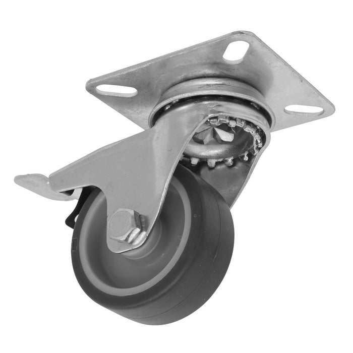 Sealey Medium-Duty Thermoplastic Swivel Castor Wheel with Total Lock50mm Trade Sealey  - Dynamic Drive