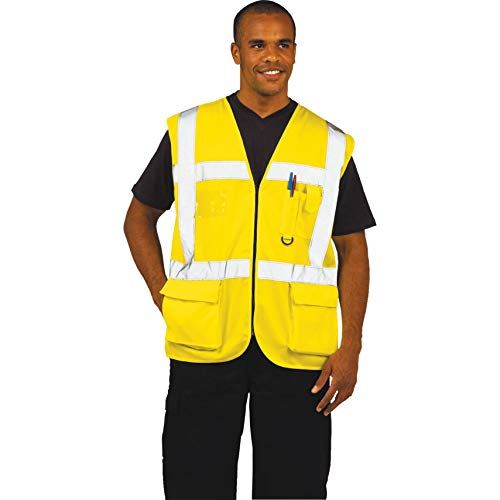 Portwest Berlin Executive Hi-Vis Vest - Yellow - XX Large Portwest  - Dynamic Drive