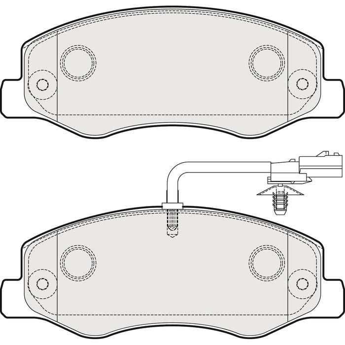 Genuine APEC Rear Brake Discs & Pads Set Solid for Vauxhall Movano