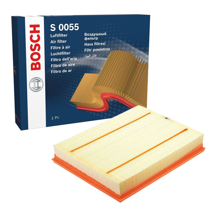 Bosch Car Air Filter S0055 fits Mercedes-Benz Sprinter 313D BlueTec|BlueTec Blue