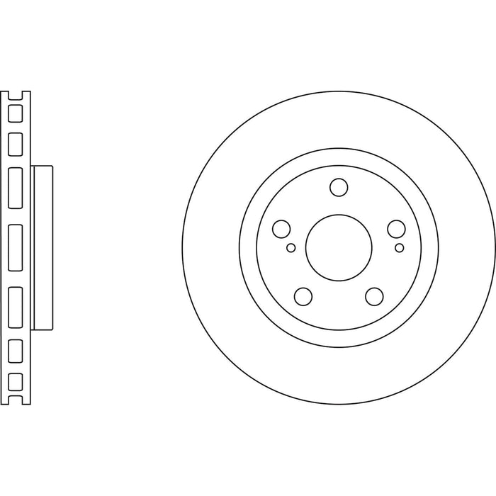 Genuine APEC Front Brake Discs & Pads Set Vented for Toyota Prius Plus