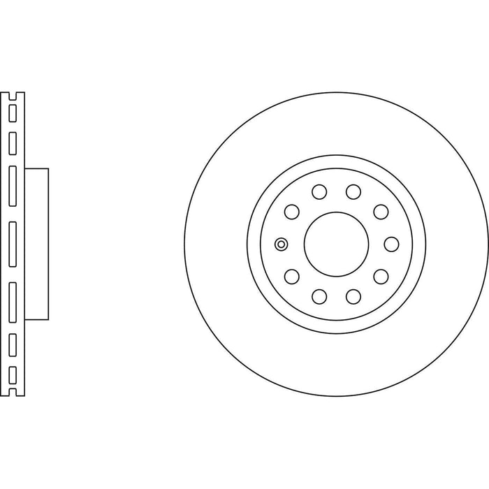 Apec Brake Disc Front Fits Audi A1 A3 Q2 Q3 Tt Seat Altea Ateca Leon Skoda Karoq