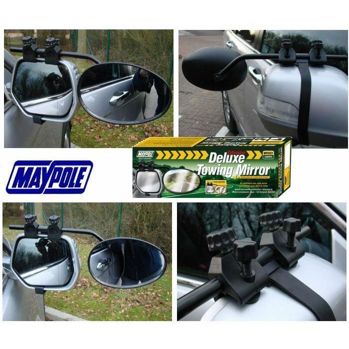 New Maypole 8327 Universal Convex Glass Deluxe Car Caravan Towing Mirror