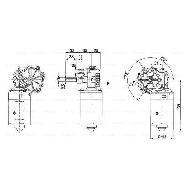 Genuine Bosch Wiper Motor F006B20179