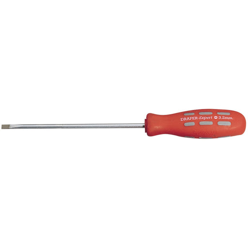 Draper Plain Slot Parallel Tip Mechanic's Screwdriver, 75 x 3.2mm (Sold Loose) Draper  - Dynamic Drive