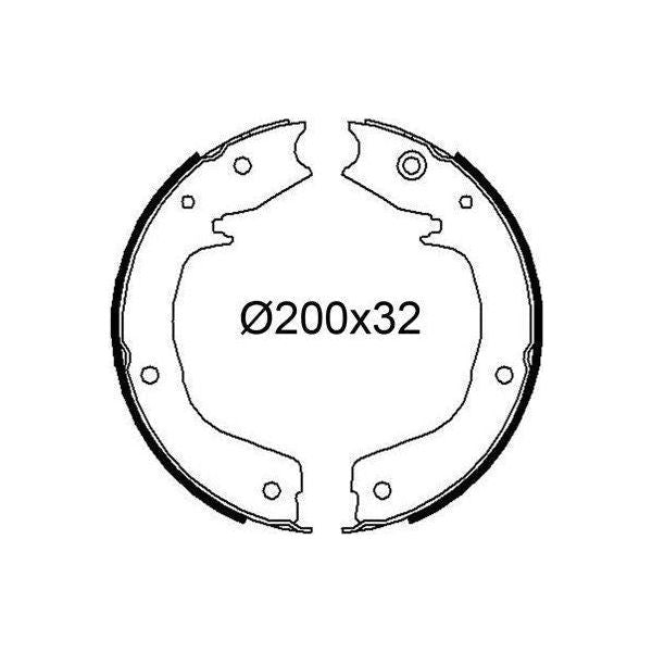 Valeo Drum Brake Shoes 564256 Automotive Part fits Mitsubishi Valeo  - Dynamic Drive