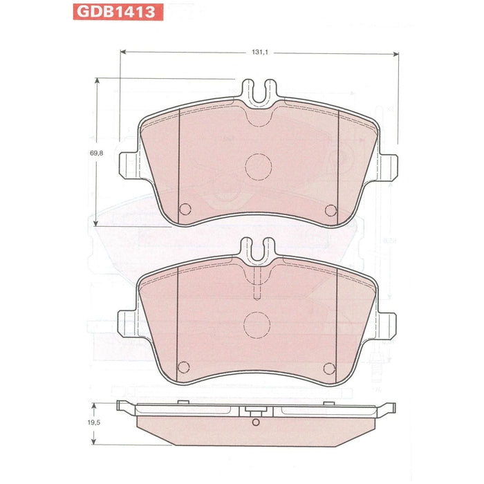 Genuine TRW Brake Pads (Front) (R90) GDB1413