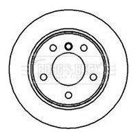 Genuine Borg & Beck Brake Disc Pair fits BMW 318Ti [E36] 94 rear BBD5076 Borg & Beck  - Dynamic Drive