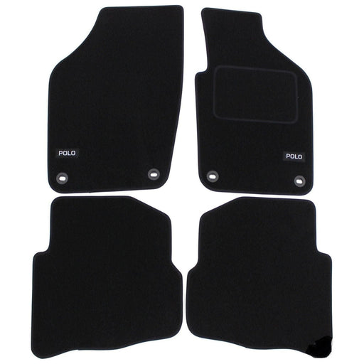 Tailored Logo Velour Carpet Floor Mats for Polo 9N 2002-2009 Oval Fix UKB4C  - Dynamic Drive