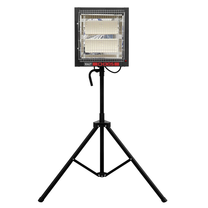 Sealey Ceramic Heater with Tripod Stand 1.4/2.8kW 230V CH30S Sealey  - Dynamic Drive