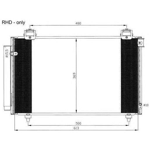 NRF Air Con Condenser fits Toyota Avensis Corolla