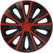 4 x Back & Red Alloy Look Wheel Trims Hub Caps 16" fits ASTRA CORSA AGILA MERIVA UKB4C  - Dynamic Drive