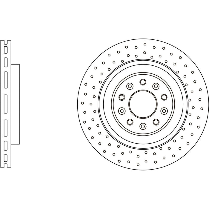 Apec Brake Disc Front Left Fits Jaguar/Daimler Xk Series Handed Near-Side