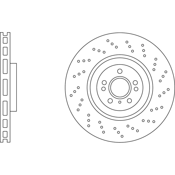 Genuine APEC Front Brake Discs & Pads Set Perforated for Mercedes-Benz M-Class