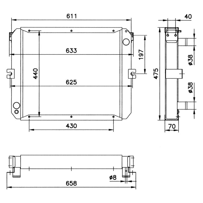 NRF Radiator fits Iveco Zeta NRF  - Dynamic Drive