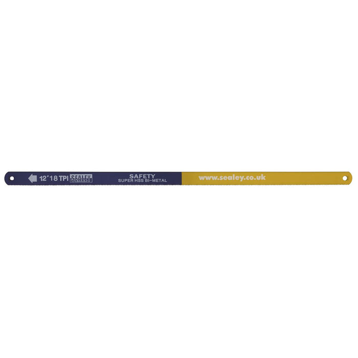 Sealey Hacksaw Blade 300mm HSS Bi-Metal 18tpi Pack of 5 HSB0518 Sealey  - Dynamic Drive