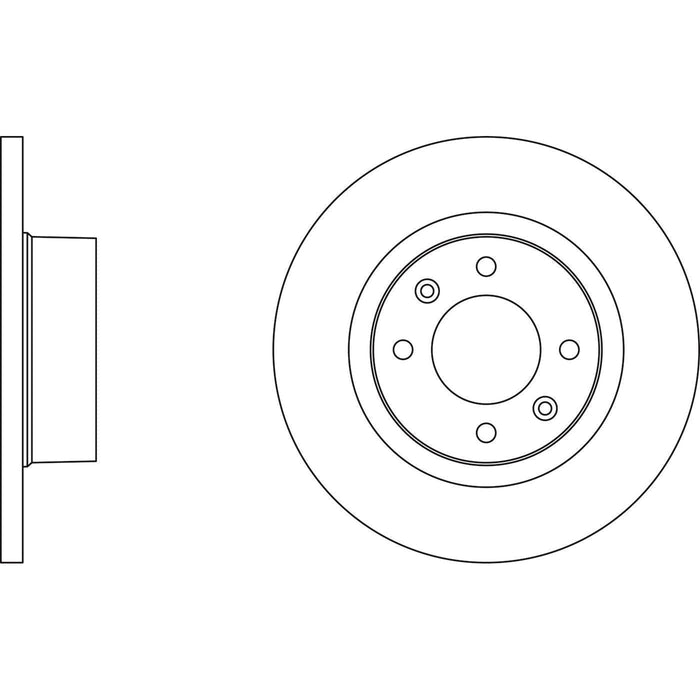 Apec Brake Disc Rear Fits Citroen C5