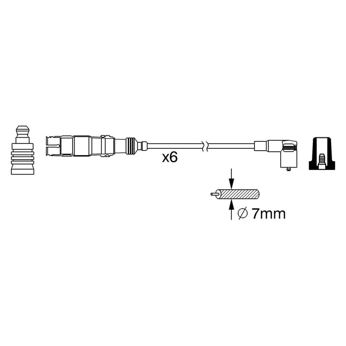 Genuine Bosch Ignition Lead B384 fits VW Golf VR6 - 2.8 - 92-97 0986356384