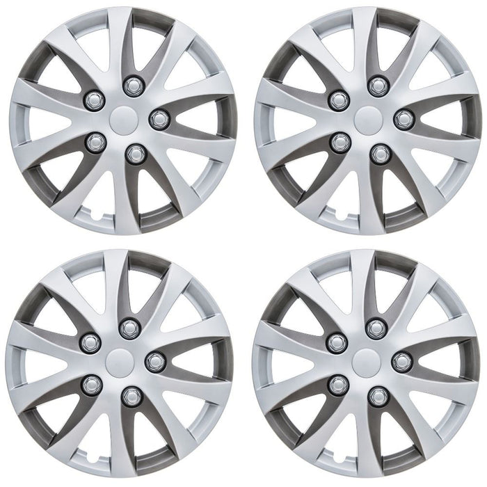 Set of 4 Wheel Trims Hub Caps 15" Covers fits Ford Vauxhall Astra H Corsa D UKB4C  - Dynamic Drive