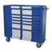 Sealey Rollcab 6 Drawer Wide Retro Style Blue with White Stripes AP41206BWS Sealey  - Dynamic Drive