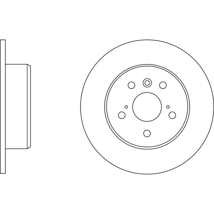 Apec Brake Disc Rear Fits Toyota Camry