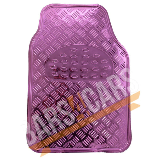 Pink Checker Style Shiny Car Rubber Floor Mats Set A1 A3 A5 TT UKB4C  - Dynamic Drive