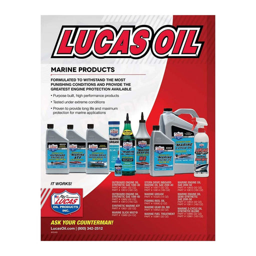 Lucas Oil Fully Synth Sae 10W40 Outboard Engine Oil Fc- 10813 Lucas  - Dynamic Drive