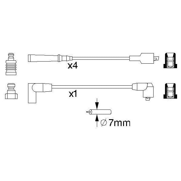 Bosch Ignition Lead B866 fits Volvo 200 240 Estate/Combi - 2.0 - 89-93 098635686