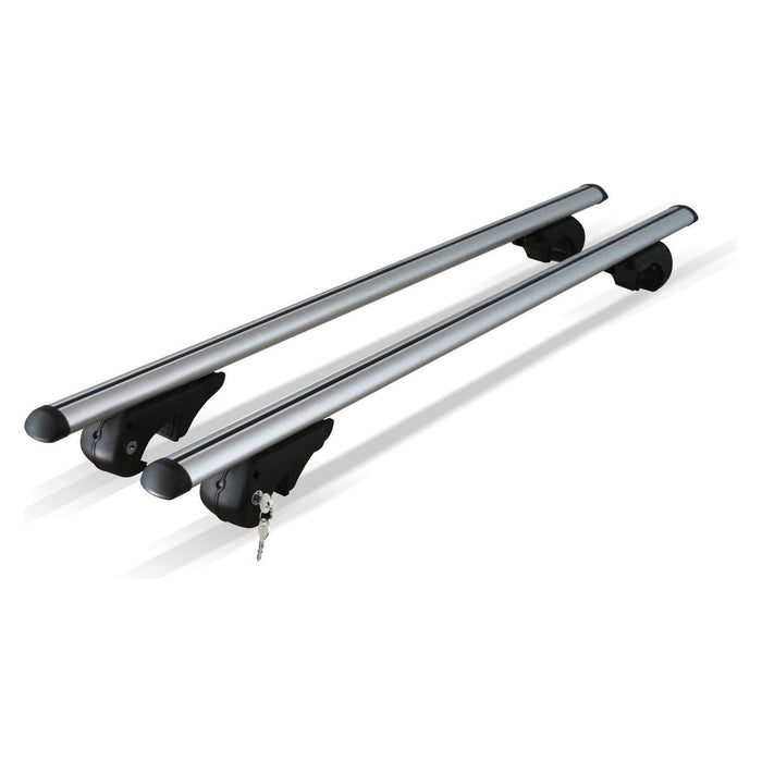 Locking Universal Aluminium Car Roof Bars Cross Rack 1.2M For Raised Rails 90kg Maypole  - Dynamic Drive