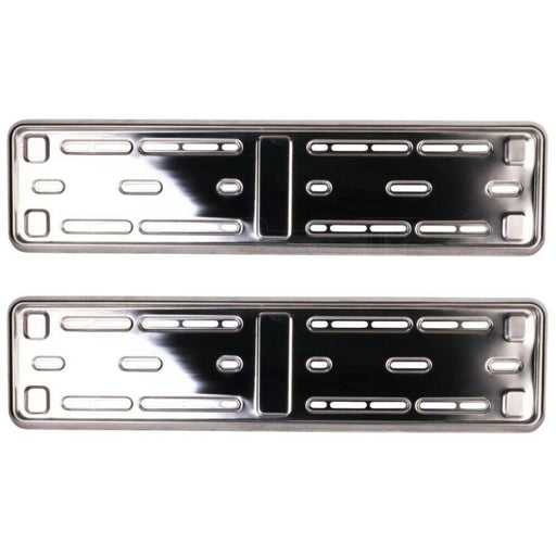 2x E-Tech Stainless Steel Car Registration Number Plate Holder Surround Frame E-Tech  - Dynamic Drive