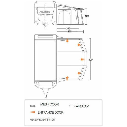 Vango Tuscany Air 500 Elements ProShield Caravan Awning Vango  - Dynamic Drive