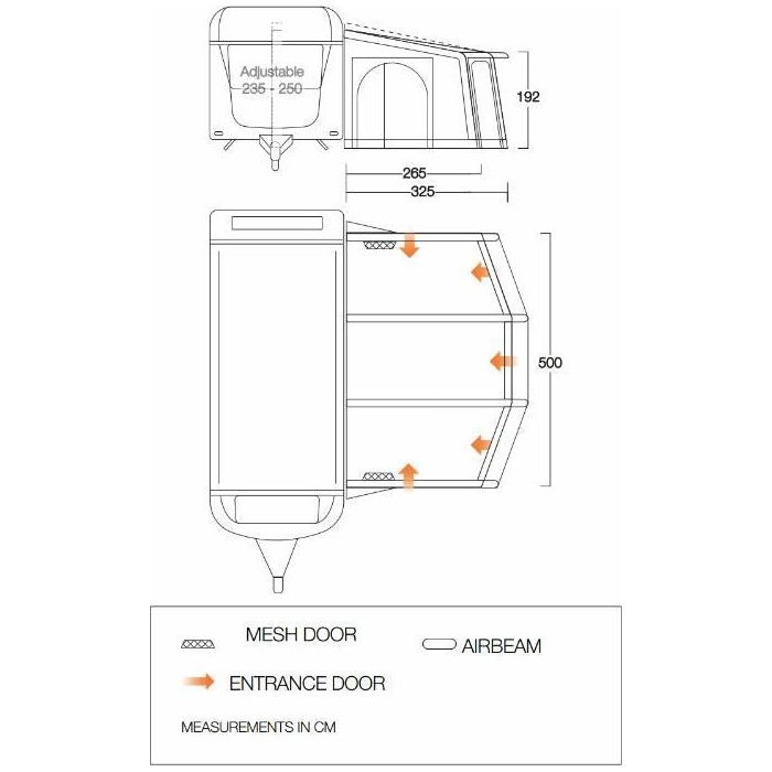 Vango Tuscany Air 500 Elements ProShield Caravan Awning Vango  - Dynamic Drive