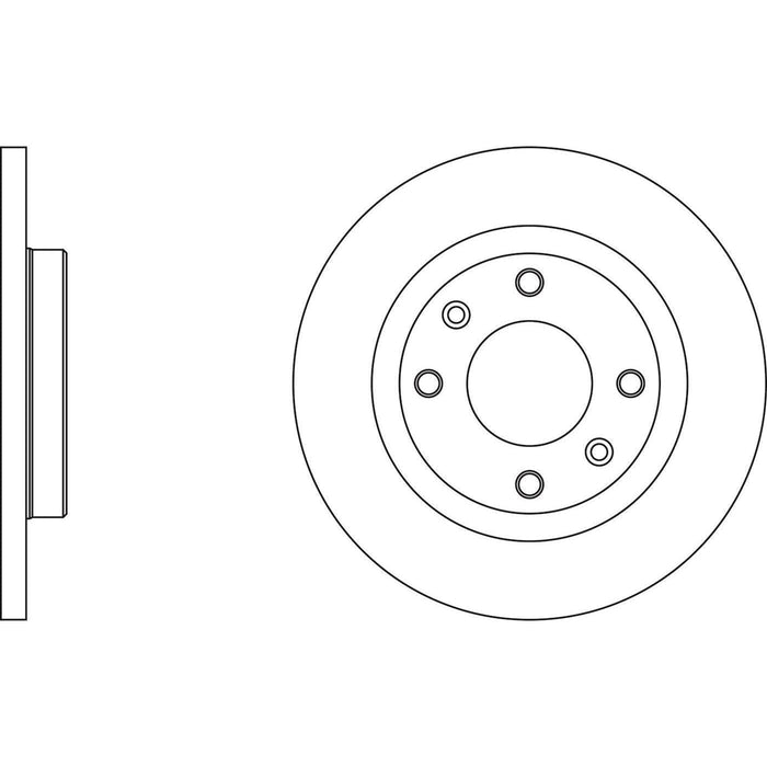 Apec Brake Disc Rear Fits Citroen Ds4 Ds5 Ds Peugeot 3008 308