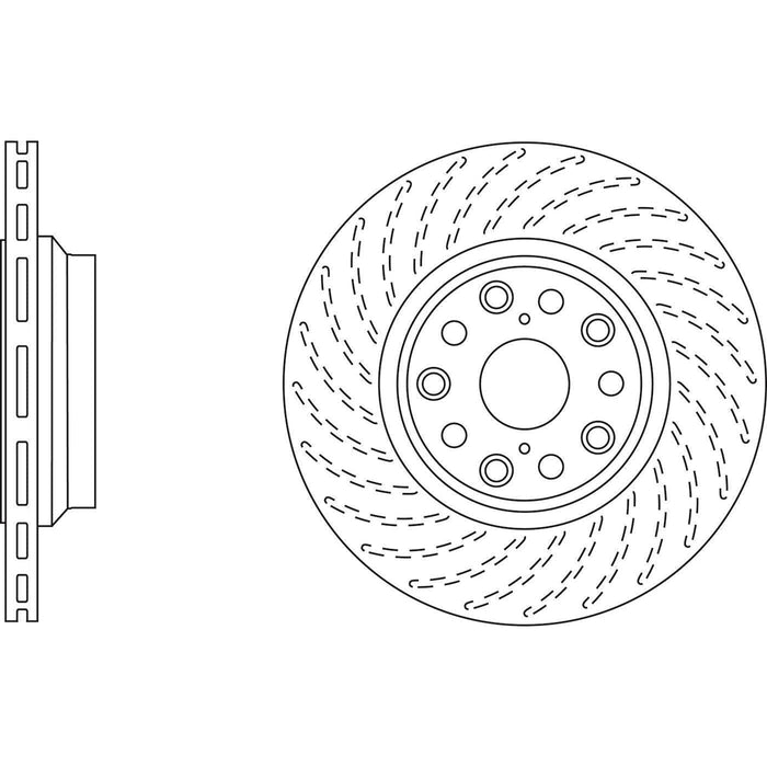 Apec Brake Disc Rear Left Fits Lexus Ls460 Ls600 Handed Near-Side