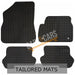 White Trim Tailored Black Rubber Car Mats for Citroen Ds5 12> Set of 4 With 2 Clips UKB4C  - Dynamic Drive