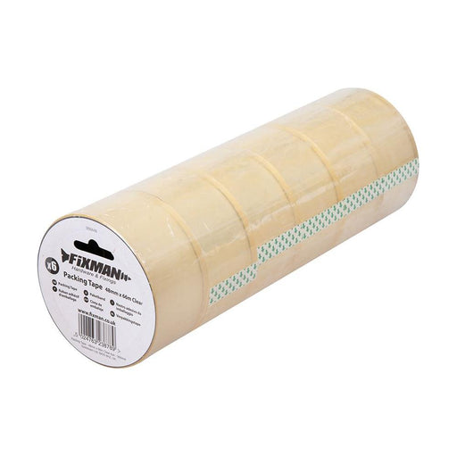 Fixman Packing Tape 48mm x 66m Clear 6pk Fixman  - Dynamic Drive