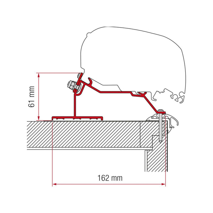 Fiamma Caravan Roof Adapter Kit 600 for Awnings