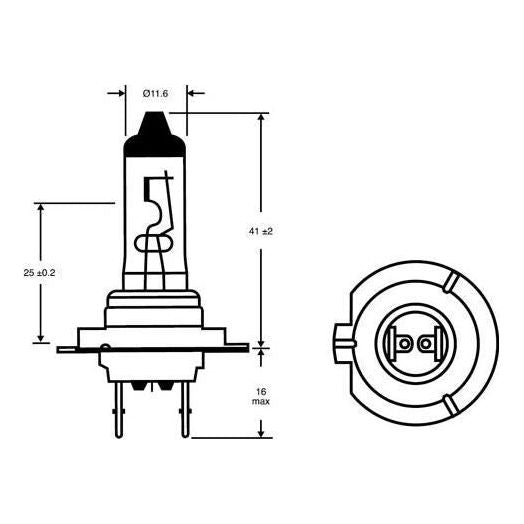 2x Lucas H7 (477/499) Car Headlamp Dipped Beam Bulb 12V for Ford Kuga Ii 2013 >