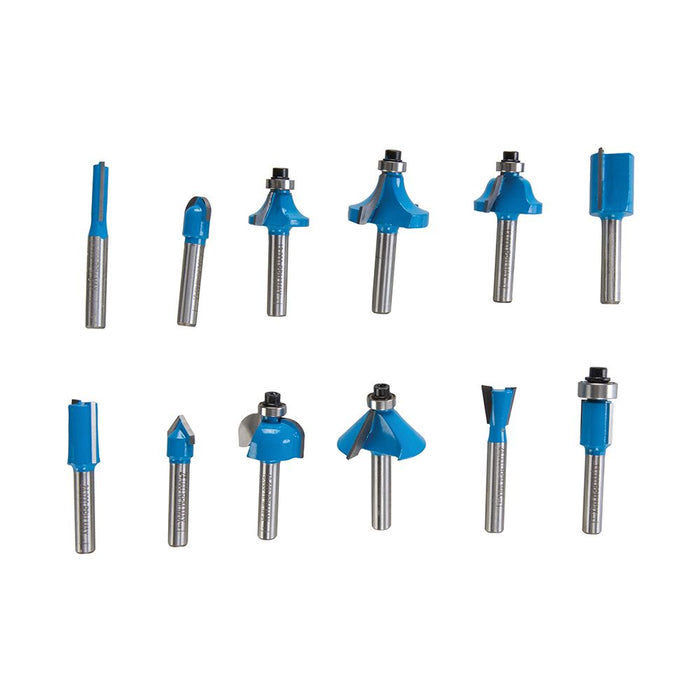 Silverline 1/4" TCT Router Bit Set 12pce 1/4" 792084