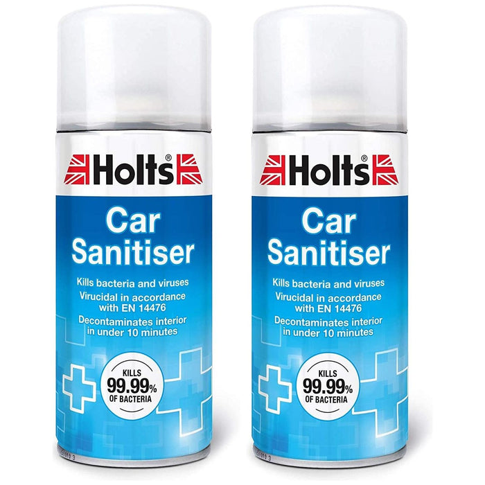 2x Holts Car Sanitiser Cleaner Air Con Bomb Fresh Purifier Kills Viruses 150ml