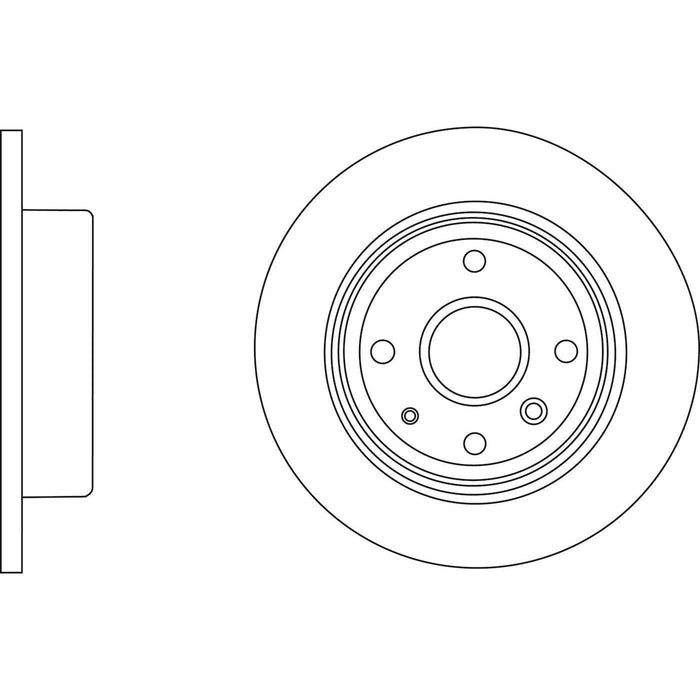 Apec Brake Disc Rear Fits Chevrolet Epica