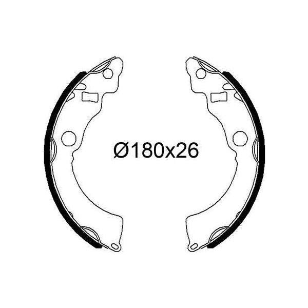 Valeo Drum Brake Shoes 564264 Automotive Part fits Suzuki Valeo  - Dynamic Drive