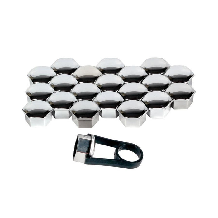 Mercedes Sprinter Wheel Nut Covers x 20 Fits All Years 19mm Chrome Versaco  - Dynamic Drive